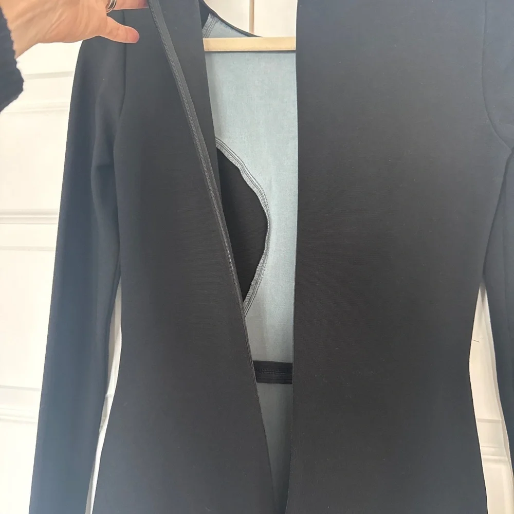 Authentic Emilio Pucci Leather Insert Fitted Dress Size 6 - Picture 5 of 8